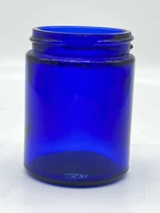 ANTIQUE COBALT BLUE VICKS JAR BOTTLE - Picture 1 of 6