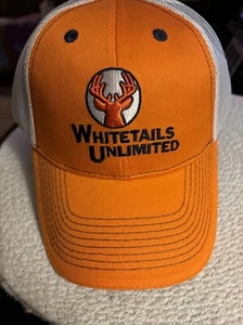 Whitetails Unlimited Orange, Blue and White Hat - Picture 1 of 8