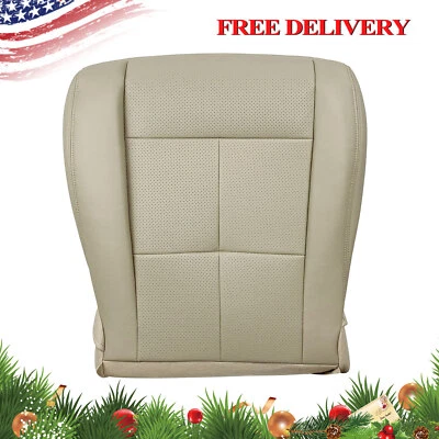Lincoln Navigator 2007-2014 parte inferior del lado del conductor cubierta de asiento de cuero perforado tostado Foto 1 de 4