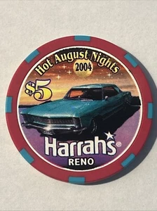Harrah's - $5 Casino Chip - *Hot August Nights - 2004* - Reno - Bild 1 von 2