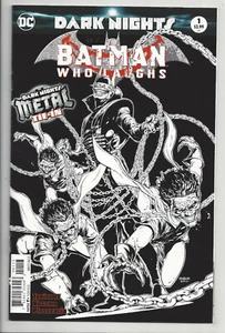 BATMAN WHO LAUGHS #1 (3rd PRINT) B/W VARIANT DARK NIGHTS METAL DC 2018 NM- NM - Picture 1 of 4