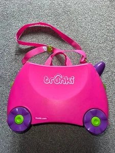 Valigia Trunki rosa per bambini con cinghia e chiave bagaglio a mano - Foto 1 di 5