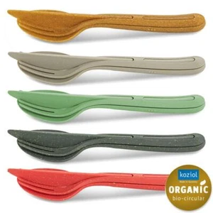 Koziol Besteck-Set 3-teilig KLIKK nature Camping, to-go Messer, Gabel Löffel - Bild 1 von 16
