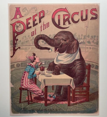 Circus Poster Peep Circus Carnival Art Freak Show Poster Vintage Style Print - Image 1 of 4