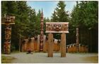 Totem Poles, Haida Indian Village, University Of BC, Vancouver, Vintage Postcard