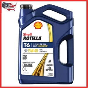 Shell ROTELLA T6 Diesel Full Synthetic Engine Oil 15W-40 1 Gallon ( 1 PACK ) - Picture 1 of 3