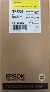 Epson T6534 Cartuccia Giallo - 200 ml (per Epson Stylus Pro 4900) - Foto 1 di 1