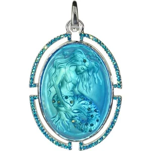 Kirks Folly Mystic Lorelei Deco Dream Open Ring Charm silvertone /blue sphinx - Picture 1 of 3