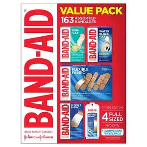 Band-Aid Brand Variety Pack Adhesive Bandages (163 Count) - Picture 1 of 4