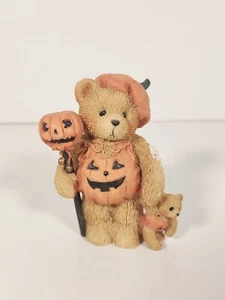 Peluches apreciados OSO "BREANNA" 1994 en disfraz de calabaza de Halloween y caja. - Imagen 1 de 8