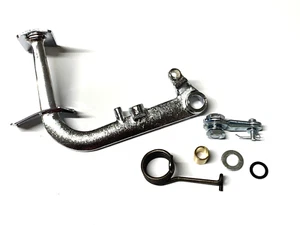 KIT PEDALE FRENO POSTERIORE CROMATO LAMBRETTA LI3 TV3 SX LIS GP DL GP SIL MADE IN ITALIAN - Foto 1 di 2