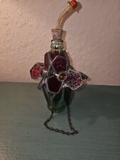 Vintage Coca-Cola Bottle & Stained Glass Hummingbird Feeder