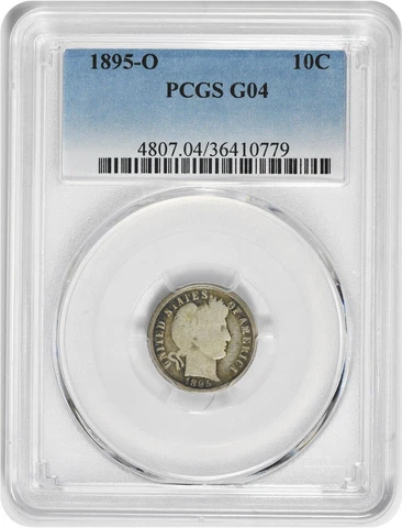 1895-O Barber Silver Dime G04 PCGS Cover