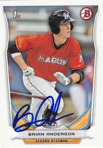BRIAN ANDERSON MIAMI MARLINS SIGNED 2014 BOWMAN DRAFT PICK BASEBALL CARD - Picture 1 of 1