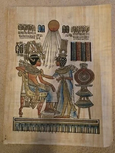 Genuine Egyptian Papyrus Paper Hand Painted - Picture 1 of 7