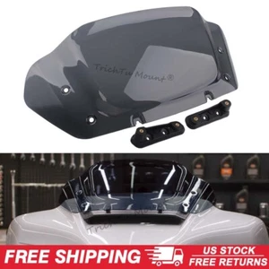 Smoke 10" Windshield Windscreen w/Brackets For Harley Street Glide FLHX/I 2024 - Picture 1 of 24