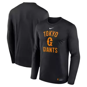 Nike YOMIURI GIANTS Black Practice Long Sleeve T-Shirt Size: M - Picture 1 of 3