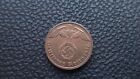 WWII Antique Germany 1940 A 3rd Reich SS Nazi Eagle swastika 1 pfennig Coin H2