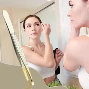 Eyebrow Tweezer Steel Clip Slant Tip Flat Tweezer Tip Eyebrow H0I0 - Picture 1 of 10