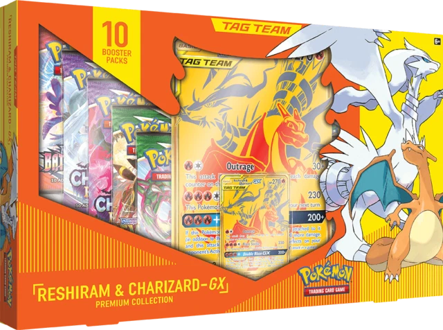 Pokemon TCG Reshiram and Charizard GX Premium Collection Box