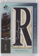 2007 SP Authentic By the Letter Signatures /50 Tony Gwynn Jr (Letter R) Auto
