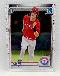 2020 1st Bowman Chrome Draft EVAN CARTER #BD-126 Texas Rangers