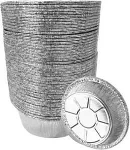 Non-Stick round Disposable Air Fryer Aluminum Foil Liners 50PCS, Oil-Proof Alumi - Picture 1 of 12