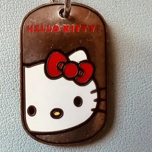 Hello Kitty Sanrio Vintage Schlüsselanhänger Kopf Sanrio 1976, 2011 Classic Logo 2”x 2” - Bild 1 von 13