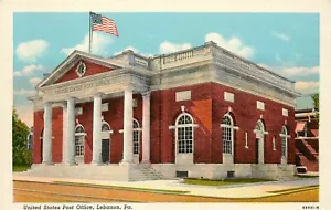 United States Post Office Libanon Pennsylvania PA amerikanische Flagge Postkarte - Bild 1 von 2