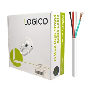 250ft Speaker Wire 16AWG 4 Conductor 16/4 CL2 In-Wall Audio CCA Cable - Picture 1 of 3