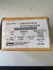 Parker Fluid Control 12F23C2148ACF4C05 - 3/4"Nc 0/150# Brass Valve for Industria - Picture 1 of 1