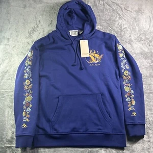 Scotch & Soda Evening Skie Relaxed Fit Fleece Graphic Hoodie (Größe M) Neu mit Etikett - Blau - Bild 1 von 9