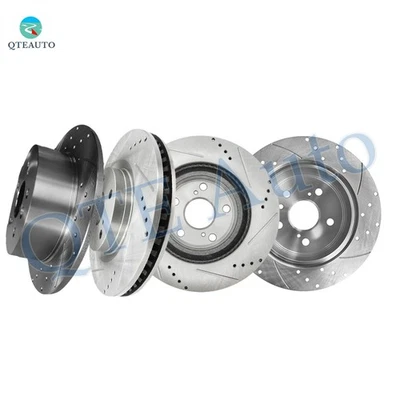 Rotores de freno ranurados perforados 4P delanteros 296 mm-traseros 281 mm para Lexus ES350 2007-2012 Foto 1 de 4