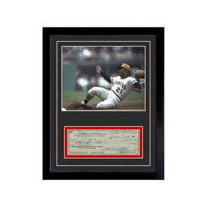 Roberto Clemente Signed Cancelled Check Framed Display - Bild 1 von 5