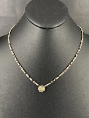 Collar David Yurman DY Cookie Diamond Oro 14K Plata de Ley 925 Foto 1 de 4