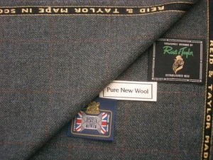 Reid & Taylor WOOL (Woollen) PLAID JACKETING FABRIC MADE IN SCOTLAND = 2.0 m. - Picture 1 of 11
