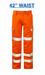 PULSAR 42” Rail Spec Pantalón de Combate Naranja Clase 2 Alta Visibilidad PR336 Pulsarail EPI - Imagen 1 de 3
