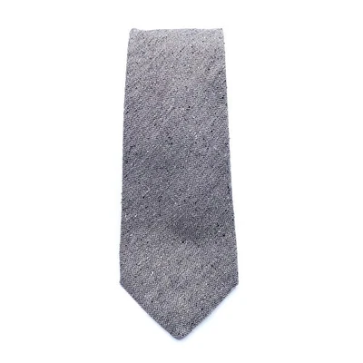 Cravatta 'Paolo da Ponte' 100% Seta fondo Grigio chiaro punta Lancia 8,5 cm - Immagine 1 di 2