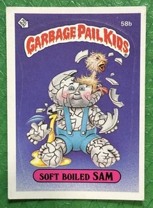1985 Garbage Pail Kids 2nd Series 2 Soft Boiled Sam 58b Glossy Live Mike - EX - Picture 1 of 2