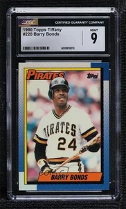 1990 Topps Box Set Collector's Edition (Tiffany) Barry Bonds #220 CGC 9 Mint - Picture 1 of 3