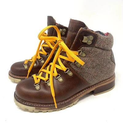 Woolrich Brown High Top Lace Up Wool & Leather Boots Women's Size 6 $215 - Image 1 of 4