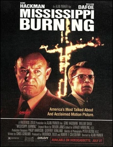 Gene Hackman Willem Dafoe 1988 Mississippi Burning anuncio de película anuncio de Orión - Imagen 1 de 3