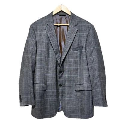 Traje Blazer Samuelsohn Justin Para Hombre Gris A Cuadros 100% Cachemira Loro Liana 46R Foto 1 de 4
