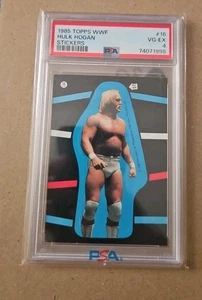 1985 Topps WWF Hulk Hogan Stickers PSA 4 WWE HOF Legend - Picture 1 of 2