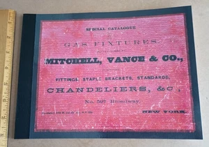 Mitchell Vance Co (1875) CATALOG Gas Lamp Fixtures Fittings Chandeliers Brackets - Picture 1 of 18