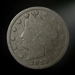 1893 P Philadelphia Liberty V Nickel G/VG+ - Picture 1 of 2