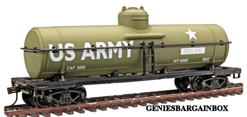 HO Scale US ARMY DIESEL FUEL TANK CAR Model Power New 98663 - Image 1 of 1