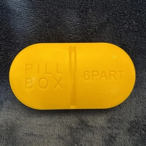 Pill Box Organizer Medicine Storage Travel Container Case 6 Compartments Holder - Picture 1 of 5