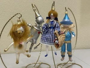 De Carlini Wizard of Oz Italian Glass Christmas Ornaments - Set Of 4 Vintage - Picture 1 of 23