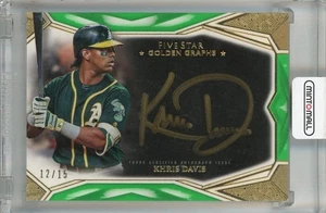 2019 Topps Five Star Khris Davis Golden Graphs Green /15 Athletics - Bild 1 von 2